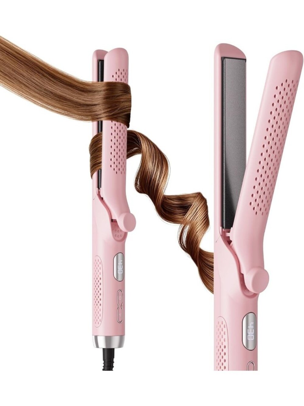 BABONIR Airflow Styler Curling Iron, 2 in 1 Straightener and Curler